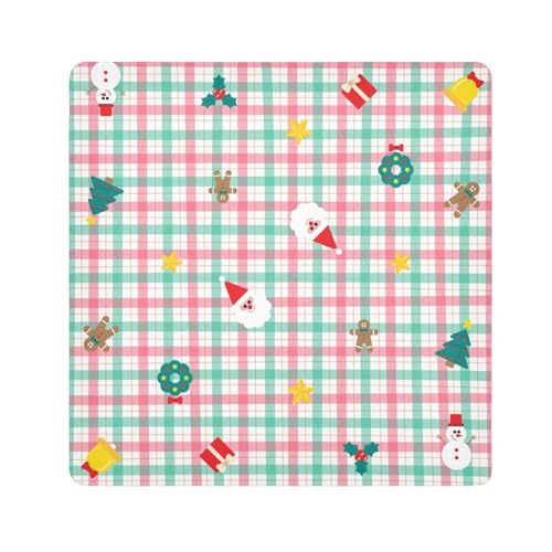 EtherSpher Make-up-Organizer mit Cartoon-Motiv, niedlich, für Kamera, Objektiv, Stoff, schützend, 55 x 55 cm, Kosmetik-Organizer für Reisen, Cartoon-Weihnachtsmotiv, 21.7x21.7in von EtherSpher