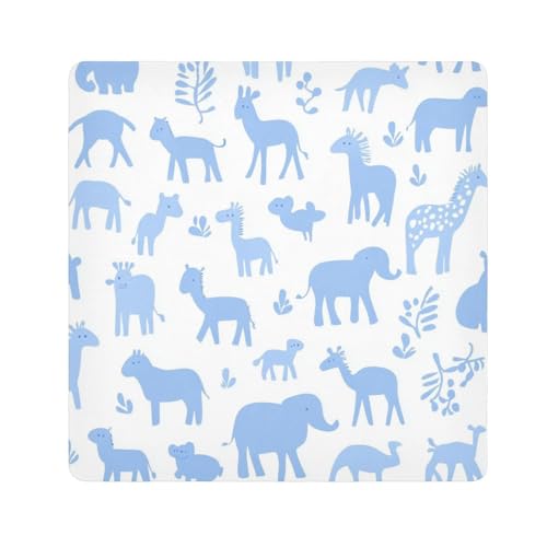 EtherSpher Make-up-Organizer mit niedlichem Tiermotiv, für Kamera, Objektiv, magischer Make-up-Organizer, 55 x 55 cm, für Damen, Niedliches blaues Cartoon-Tier, 21.7x21.7in von EtherSpher