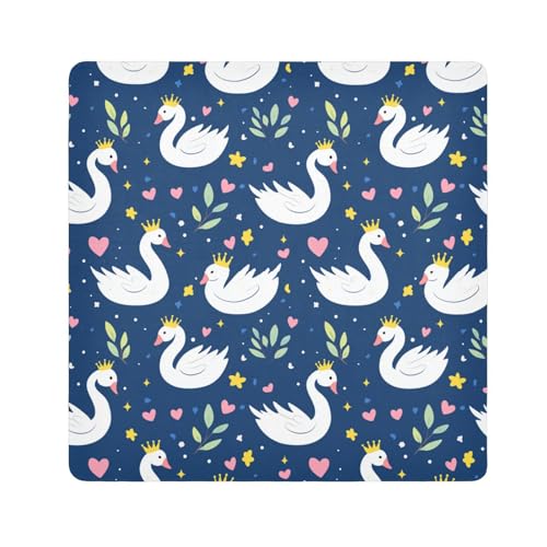 EtherSpher Make-up-Organizer mit niedlichem weißem Schwan, Kamera-Objektivtuch, magisch, selbstklebend, Reise-Organizer, 55 x 55 cm, für Damen, Niedlicher weißer Schwan, 21.7x21.7in von EtherSpher