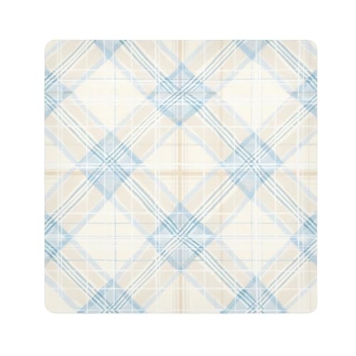 EtherSpher Make-up-Tasche, Gittermuster, magischer Aufkleber, Make-up-Organizer, Wickeltasche, 55 x 55 cm, Hellblau, Hellblaues Gitter, 21.7x21.7in von EtherSpher