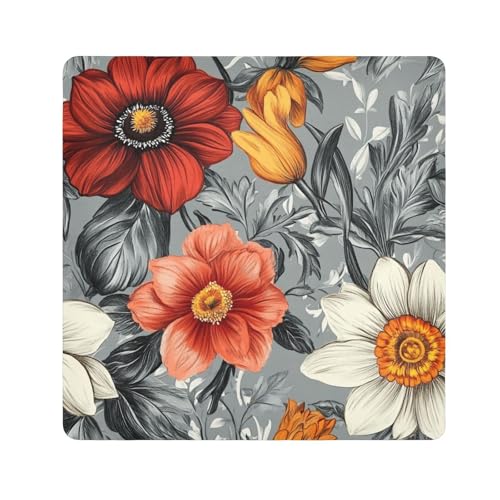 EtherSpher Make-up-Tasche mit Herbstblumen, Motiv: Narzissen, Kamera-Objektivtuch, tragbar, Reise-Kulturbeutel, Organizer, 55 x 55 cm, Verpackung für Organisation, Herbstblumen-Narzissen, 21.7x21.7in von EtherSpher