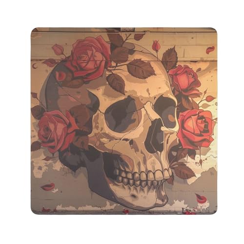 EtherSpher Make-up-Tasche mit Retro-Schädel und Straßen-Comics-Motiv, magische Make-up-Tasche, Organizer, 55 x 55 cm, Verpackung für Toilettenartikel, Retro Skull Street Comics, 21.7x21.7in von EtherSpher