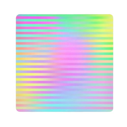 EtherSpher Make-up-Tasche mit buntem Laser-Design, Streifen, Kamera-Objektivtuch, magischer Make-up-Organizer, 55 x 55 cm, Wrapper für Damen, Bunte Laser-Design-Streifen, 21.7x21.7in von EtherSpher