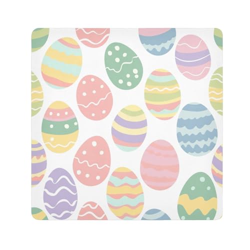 EtherSpher Make-up-Tasche mit niedlichen Ostereiern, selbstklebend, Reise-Organizer, 55 x 55 cm, Kosmetik-Organizer für Reisen, Niedliche Ostereier im Cartoon-Design, 21.7x21.7in von EtherSpher
