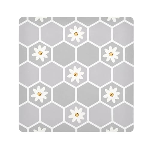 EtherSpher Make-up-Tasche mit niedlichen weißen Gänseblümchen, für Kamera-Objektiv, magisch, selbstklebend, 55 x 55 cm, für Damen, Niedliche weiße Gänseblümchen, 21.7x21.7in von EtherSpher