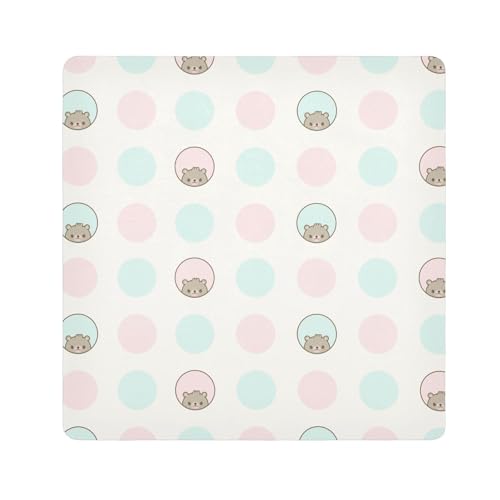 EtherSpher Make-up-Tasche mit süßem braunem Bär, selbstklebend, Reise-Kulturbeutel, Organizer, 55 x 55 cm, Verpackung für Organisation, Niedlicher brauner Bär, 21.7x21.7in von EtherSpher