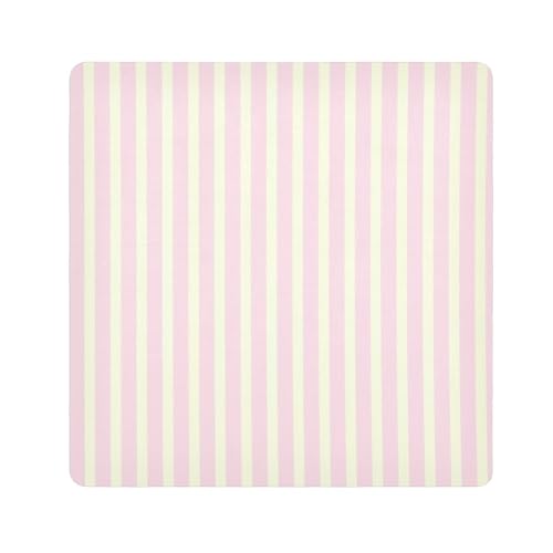 EtherSpher Make-up-Tasche mit vertikalen Streifen, magischer Make-up-Tasche, Organizer, 55 x 55 cm, Pfirsichfarben, Pfirsichfarbene vertikale Streifen, 21.7x21.7in von EtherSpher