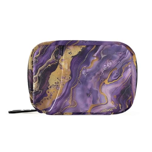 EtherSpher Marmor Stein Lila Gold Taschen mit abnehmbaren Fächern Tragbare Medikamente Reise Tasche Abdeckung von EtherSpher