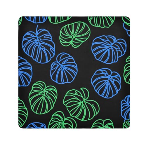 EtherSpher Monstera Deliciosa Kulturbeutel für Kameralinsen, selbstklebend, tragbar, Make-up-Organizer, 55 x 55 cm, Pflanzengrün, Pflanzengrüne Monstera deliciosa, 21.7x21.7in von EtherSpher