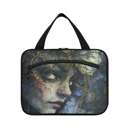 EtherSpher Mysterious Beauty Kulturbeutel zum Aufhängen, mit Haken, waschbare Designer-Rasiertasche für Männer und Frauen, ein Muss für Reisen, Porta, Kosmetik, Mujer Para Cartera, L, Geheimnisvolle EtherSpher Mysterious Beauty Kulturbeutel zum Aufhängen, mit Haken, waschbare Designer-Rasiertasche für Männer und Frauen, ein Muss für Reisen, Porta, Kosmetik, Mujer Para Cartera, L, Geheimnisvolle von EtherSpher