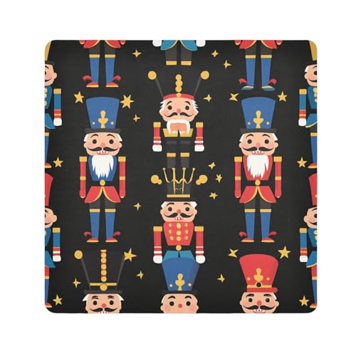 EtherSpher Nussknacker-Make-up-Tasche, Kamera-Objektivtuch, selbstklebend, Kosmetik-Organizer, Wickeltasche, 55 x 55 cm, für Damen, Nussknacker-Soldat, 21.7x21.7in von EtherSpher