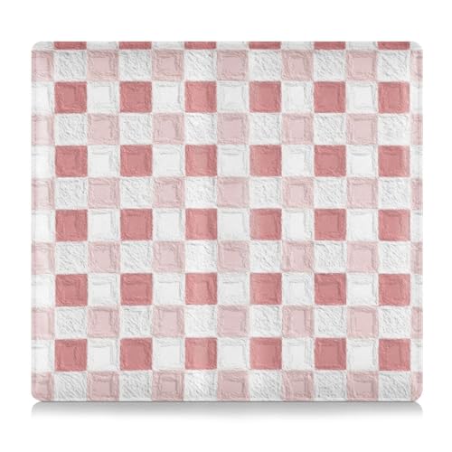 EtherSpher Oil on Canvas Red and White Checkered Pattern Premium Leather Registration and Insurance Card Holder Essential Wallet Case for Essential Document, Driver License, Cards, Öl auf Leinwand, von EtherSpher