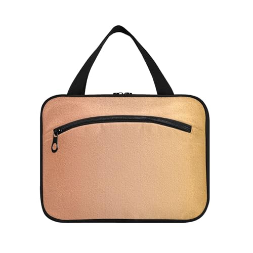 EtherSpher Orange-gelber Farbverlauf, hängende Reise-Set für Herren, mit Haken, faltbare Designer-Kosmetiktaschen für Herren, Kreuzfahrten, Bolsa de Maquillaje para mujer L, Orange-gelber Farbverlauf von EtherSpher