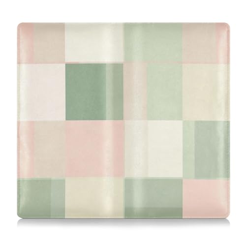 EtherSpher Pfirsichgrüne quadratische Premium-Leder-Auto-Zulassungsversicherung und Ausweishalter, perfekte Auto-Essentials Geldbörse für Fahrer, Autobesitzer, Anhänger, Motorrad, Boot von EtherSpher