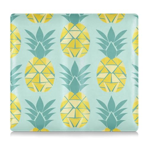 EtherSpher Pineapple Chartreuse Leder-Auto-Registrierungs- und Versicherungshalter, perfekte Auto-Essentials Geldbörse für Fahrer, Autobesitzer, Anhänger, Motorrad, Boot von EtherSpher