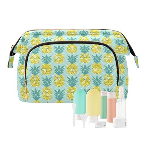 EtherSpher Pineapple Chartreuse Reisetasche, wasserdicht, Make-up-Tasche mit Griff, Schmuck für wichtige Dinge für Frauen, Ananas Chartreuse, 1 size von EtherSpher