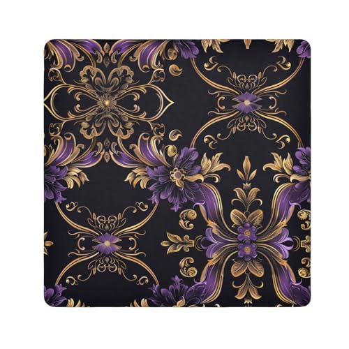 EtherSpher Purle Kosmetiktasche mit Blumenmuster, für Kamera-Objektiv, schützende Reisetasche, Organizer, 55 x 55 cm, Violett, Violett/goldfarben, mit Blumenmuster, 21.7x21.7in EtherSpher Purle Kosmetiktasche mit Blumenmuster, für Kamera-Objektiv, schützende Reisetasche, Organizer, 55 x 55 cm, Violett, Violett/goldfarben, mit Blumenmuster, 21.7x21.7in von EtherSpher