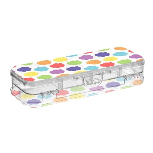 EtherSpher Rainbow Digital Papers Simple Designed Clear Pencils Box 2 Layer Crayon Container For Kids With Snap Lid EtherSpher Rainbow Digital Papers Simple Designed Clear Pencils Box 2 Layer Crayon Container For Kids With Snap Lid von EtherSpher