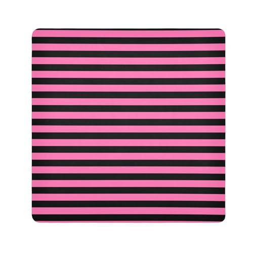 EtherSpher Reise-Kosmetiktasche aus Stoff, magischer Organizer, 55 x 55 cm, Pfirsichfarben und Schwarz, Pfirsich und schwarze Linie, 21.7x21.7in von EtherSpher