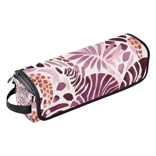 EtherSpher Reise-Werkzeugtasche mit hitzebeständigem Pad, großes Fassungsvermögen, Haar-Werkzeug-Organizer für Glätteisen, Lockenstäbe, Tierhaut, Leopardenmuster, Reisezubehör, Tierhaut, von EtherSpher