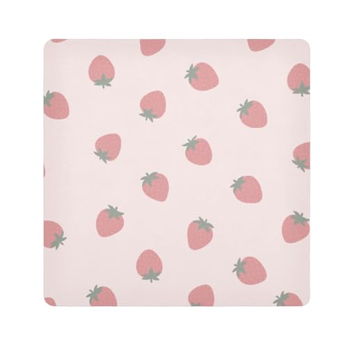 EtherSpher Reisebeutel mit Cartoon-Motiv Erdbeere, Pfirsich, Kamera-Objektivtuch, magischer Reise-Kulturbeutel, Organizer, 55 x 55 cm, Kosmetik-Organizer für Reisen, Niedlicher von EtherSpher