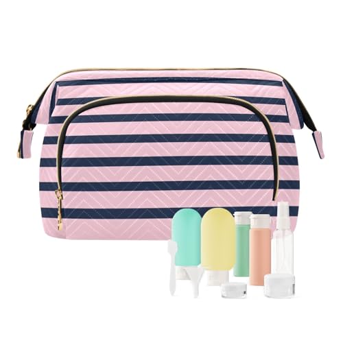 EtherSpher Reisetasche mit Reißverschluss, Make-up-Tasche für Damen, Münzgeldbörse, Kartenetui, Geldorganizer, Schwarz und Lavendel gestreift, Schwarz und Lavendel Streifen, 1 size EtherSpher Reisetasche mit Reißverschluss, Make-up-Tasche für Damen, Münzgeldbörse, Kartenetui, Geldorganizer, Schwarz und Lavendel gestreift, Schwarz und Lavendel Streifen, 1 size von EtherSpher