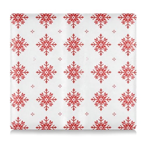 EtherSpher Rote Schneeflocke, klassischer chinesischer Stil, Premium-Leder, Registrierungs- und Versicherungskartenhalter, Auto-Handschuhfach-Organizer für Ausweis, Führerschein, von EtherSpher