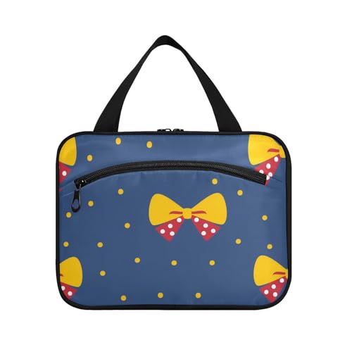 EtherSpher Rote und gelbe Cartoon-Schleife zum Aufhängen mit Haken, Designer-Utensilien, Kulturbeutel, Organizer für Reisen, Make-up, Reisen, Bolsa Para Maquillaje L, Rote und gelbe Cartoon-Schleife von EtherSpher