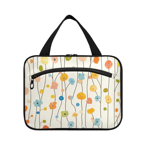 EtherSpher Spring Kleine Blumenfrische Hängetasche mit Haken zum Aufhängen, Designer-Make-up-Tasche mit großem Fassungsvermögen, für Damen, Camping, Bolsa de Maquillaje Para Mujer, L, Frühling kleine von EtherSpher