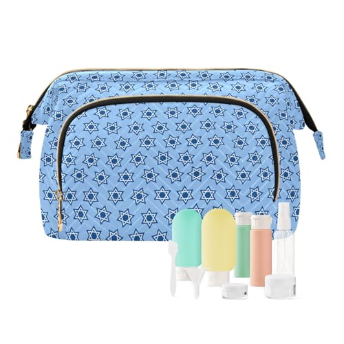 EtherSpher Star Of David Hanukkah Kosmetiktasche Essentials Kosmetiktasche für Geldbörse Damen Münzgeldbörse für Make-up-Pinsel, Davidstern Chanukka, 1 size von EtherSpher
