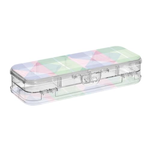 EtherSpher Stiftebox aus Kunststoff, zweistöckig, kariert, Pastellgrün, mit Deckel EtherSpher Stiftebox aus Kunststoff, zweistöckig, kariert, Pastellgrün, mit Deckel von EtherSpher