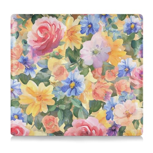 EtherSpher United States Rose Beauty Summer Flowers Colorful Pu Leather Car Registration and Insurance Card Holder Essential Car Wallet Case for Cards, Essential Document Driver License von EtherSpher