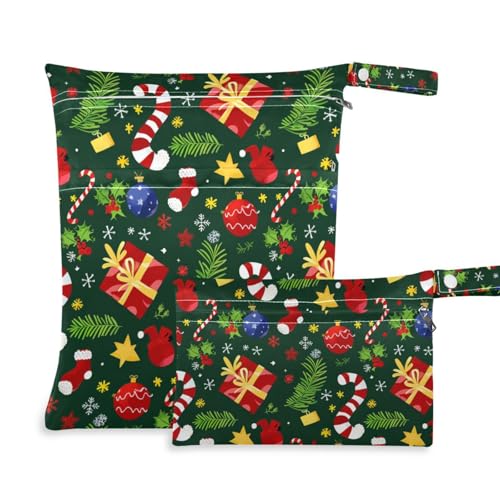 EtherSpher Weihnachtsdeko, Stechpalme, schmutzsichere Tasche für Babys, 2 Stück, Reiseutensilien für Baby mit Griffen für Kita, Pool EtherSpher Weihnachtsdeko, Stechpalme, schmutzsichere Tasche für Babys, 2 Stück, Reiseutensilien für Baby mit Griffen für Kita, Pool von EtherSpher
