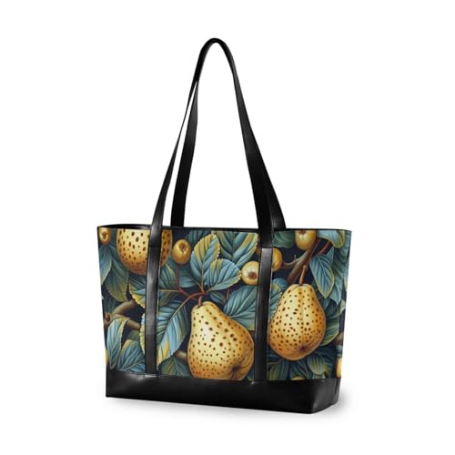 EtherSpher Yummy Pears Pattern Yellow Autumn Trendy Bag for Women Travel with Zipper Diaper Bag Tote for School with diaper bolsas para computadoras de mujer EtherSpher Yummy Pears Pattern Yellow Autumn Trendy Bag for Women Travel with Zipper Diaper Bag Tote for School with diaper bolsas para computadoras de mujer von EtherSpher