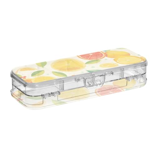 EtherSpher Zarte Cartoon-Zitronen und Limetten, Sommerdesign, Kunststoff-Federbox, doppelstöckig, Hartschalen-Etui für Schreibwaren, mit Schnappdeckel EtherSpher Zarte Cartoon-Zitronen und Limetten, Sommerdesign, Kunststoff-Federbox, doppelstöckig, Hartschalen-Etui für Schreibwaren, mit Schnappdeckel von EtherSpher