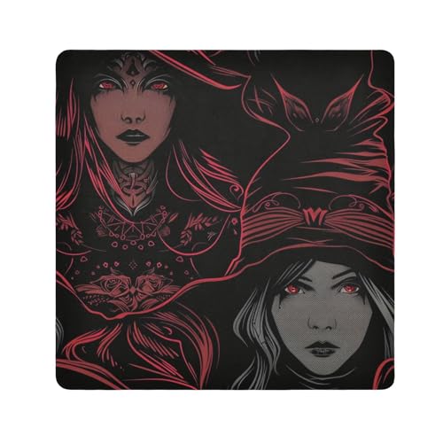 EtherSpher Zauberin Kosmetiktasche, Stoff, magische Reisetasche, Organizer, 55 x 55 cm, für Reisen, Zauberin, 21.7x21.7in von EtherSpher