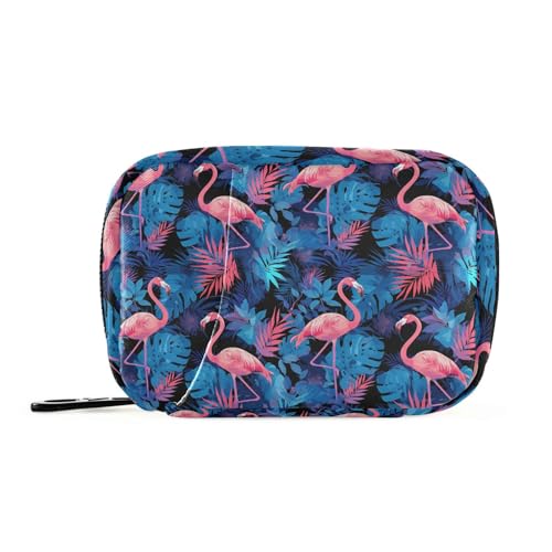 EtherSpher blau Regenwald Flamingo Medizintaschen mit abnehmbaren Fächern tragbare Medizin Koffer für Handtasche von EtherSpher