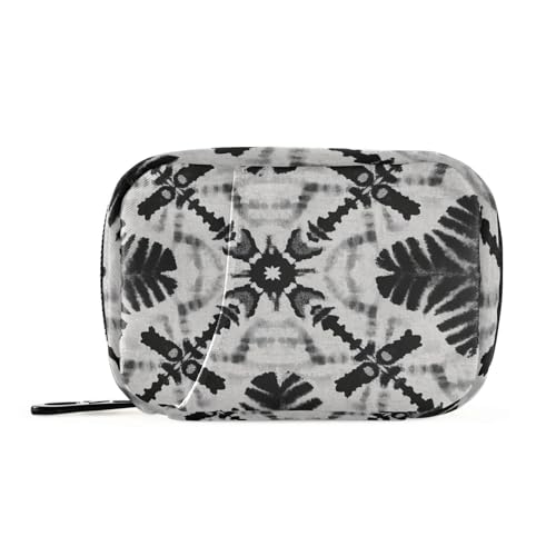 EtherSpher schwarze Batik-Tasche Veranstalter mit abnehmbaren Fächern tragbaren Veranstalter für Reisen für Handtasche von EtherSpher