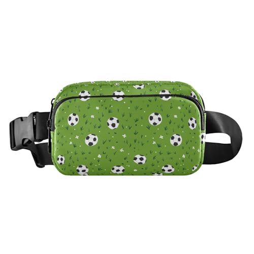 Green Field Modische Crossbody-Tasche für Herren und Damen, Mehrzweck-Bauchtasche mit verstellbarem Riemen für Reisen, Einkaufen, Laufen, Green Field Football, 1 size von EtherSpher