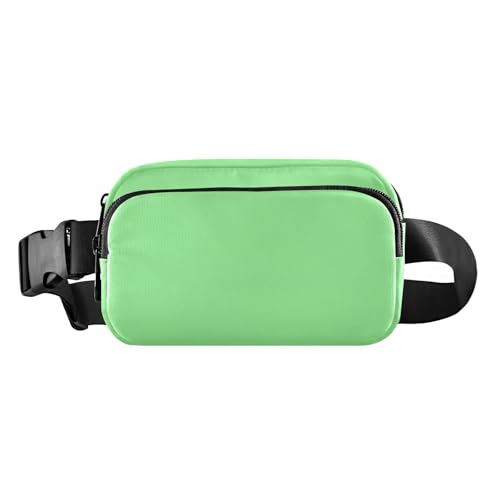 Gürteltasche für Damen und Herren, einfarbig, einfarbig, elegant, Mini-Brusttasche, Gürteltasche mit verstellbarem Gurt, für Reisen, Urlaub, Laufen, Hellgrün, Hellgrün, einfarbig, einfarbig, 1 size von EtherSpher
