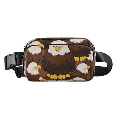 Gürteltasche mit niedlichem Cartoon-Eulen-Motiv, stilvolle Bauchtasche für Männer und Frauen, große Kapazität, Crossbody-Pass-Tasche mit verstellbarem Gurt, für Reisen, Fitnessstudio, Arbeit, von EtherSpher