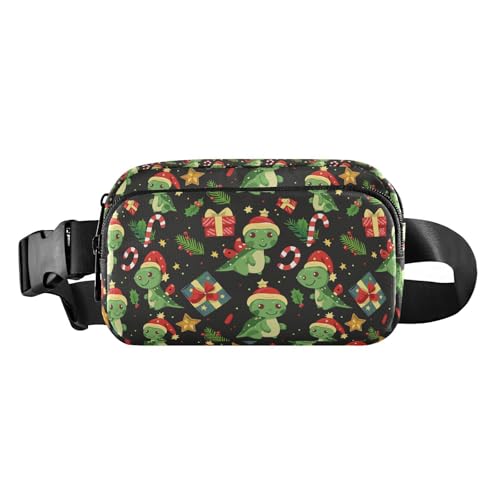 Gürteltasche mit weihnachtlichem Cartoon-Motiv, niedlicher Dinosaurier, für Herren und Damen, Mini-Schlinge, Brusttasche mit verstellbarem Gurt, für Reisen, Einkaufen, Laufen, Niedlicher Dinosaurier, von EtherSpher