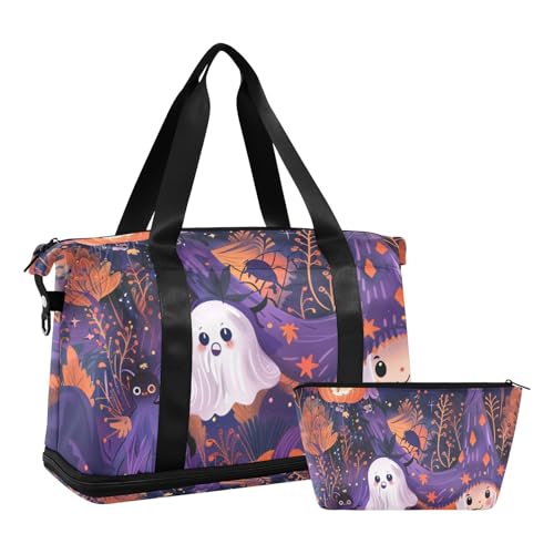 Hübsche Halloween-Poster-Tragetasche, Sporttasche, Übernachtung, Wochenendtasche mit verstellbarem Riemen zum Wandern, wasserdicht, Schönes Halloween-Poster, 1 size Hübsche Halloween-Poster-Tragetasche, Sporttasche, Übernachtung, Wochenendtasche mit verstellbarem Riemen zum Wandern, wasserdicht, Schönes Halloween-Poster, 1 size von EtherSpher