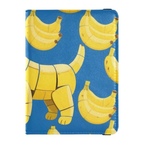 Impfpasshülle aus Leder mit niedlichem Cartoon-Motiv in Bananenform, für Reisen, Impfausweis, Impfausweis, Impfausweis, Impfausweis, Impfkarte, Geldbörse, für Herren, wasserdicht von EtherSpher