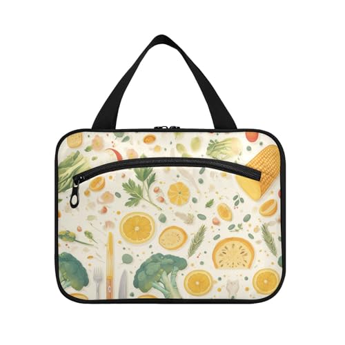 Kulturbeutel für Herren, Cartoon-Gemüsesack, Sommer, hängend, mit Haken, schicke Designer-Tasche für Toilettenartikel für Frauen, ein Muss für Reisen, Bolsa de Maquillaje para mujer L von EtherSpher