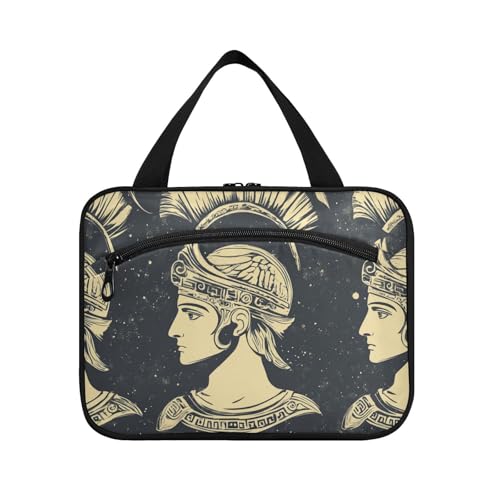 Kulturbeutel im Retro-Stil, antikes ägyptisches Portrait-Muster, hängende Kulturtasche für Männer, mit Haken, Designer-Make-up-Tasche für Auto, für Frauen, ein Muss für Reisen, Bolsas de Maquillaje Kulturbeutel im Retro-Stil, antikes ägyptisches Portrait-Muster, hängende Kulturtasche für Männer, mit Haken, Designer-Make-up-Tasche für Auto, für Frauen, ein Muss für Reisen, Bolsas de Maquillaje von EtherSpher