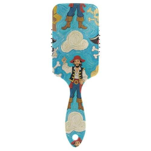Kunst-Ölgemälde, Piratenblau, niedliche Herren-Haarbürste, Kopfmassagegerät für nasses Haar, mit ergonomischem Griff, Cepillo para cabello Kunst-Ölgemälde, Piratenblau, niedliche Herren-Haarbürste, Kopfmassagegerät für nasses Haar, mit ergonomischem Griff, Cepillo para cabello von EtherSpher
