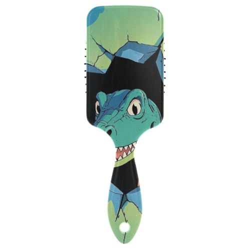 Lustige Cartoon-Wand-Dinosaurier-Bürste für lockiges Haar, für Herren, Kopfhautmassage für dünner werdendes Haar, mit ergonomischem Griff, Cepillo para definir rizos von EtherSpher