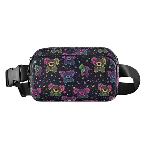 Niedliche Tierkoalabär-Neonstern-Gürteltasche für Männer und Frauen, Mini-Brustgürtel, Bauchtasche mit verstellbarem Gurt, für Einkaufen, Sport, Arbeit, Niedlicher Koalabär, Neonstern, 1 size von EtherSpher