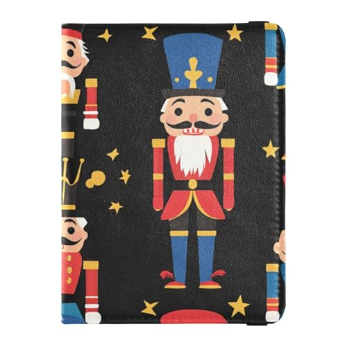 Nussknacker Soldat Leder Reisepass und Impfausweis Halter Combo Wallet Reisepasshülle Reisepasshülle Ultra Slim, Nussknacker Soldat, 1 size von EtherSpher